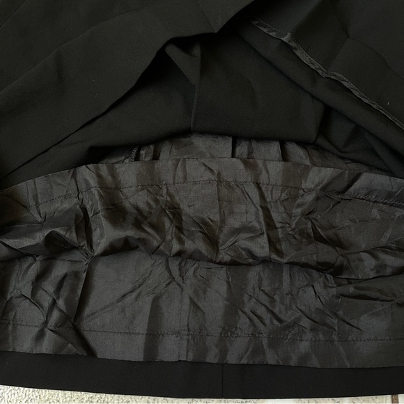 Coach Black Wool Gabardine Front Pleat A-line Career Casual Women's 4 Skirt - Picture 4 of 9